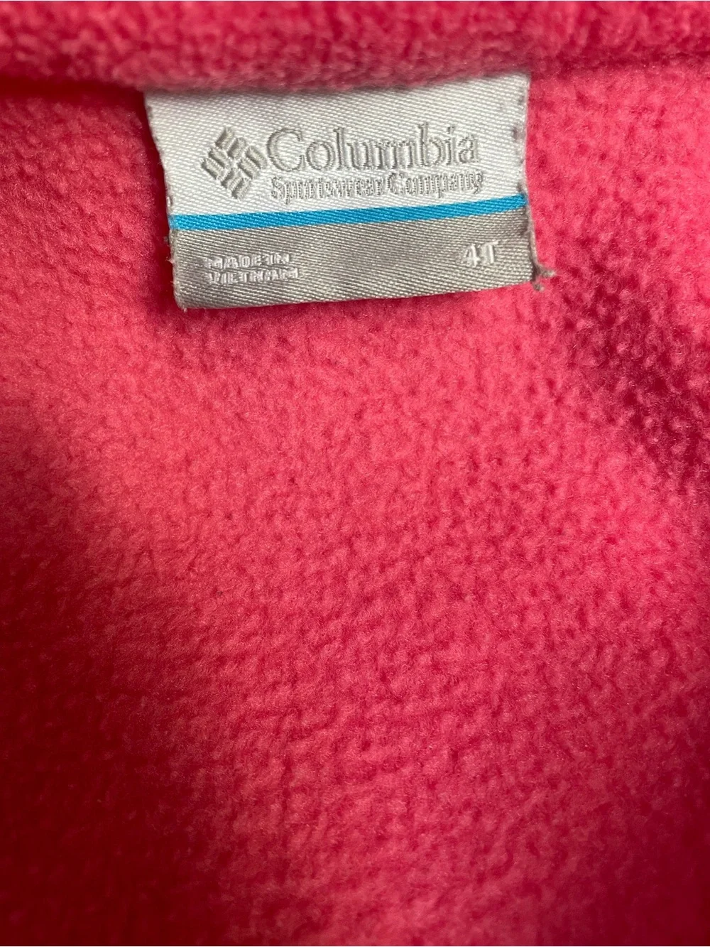 Columbia Bright Pink Full-Zip Fleece Jacket
